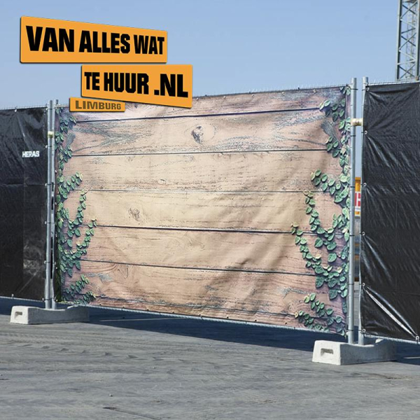 Hout decoratiezeil met klimop