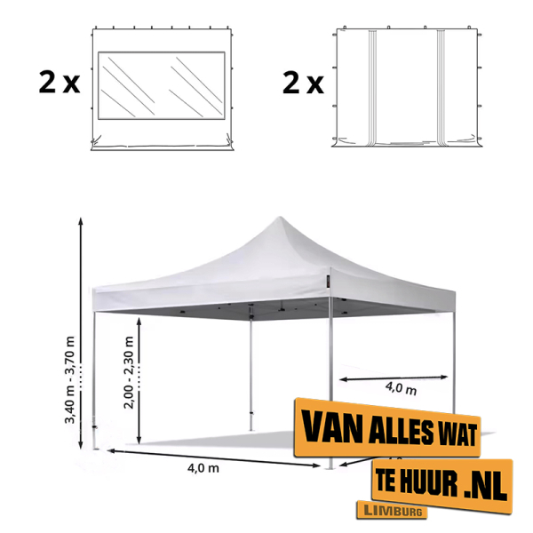 Easy-Up Tent Professioneel 4x4 - Afbeelding 2